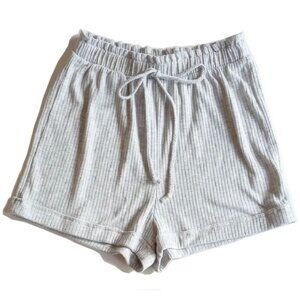 *50off3* Blue Blush High Rise Rib Knit Shorts S Gray Made in USA